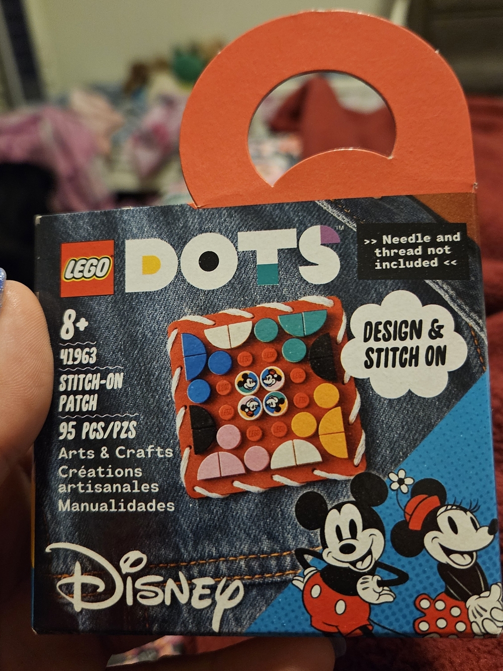 Lego DOTS Disney Stitch-On Patch Red with Blue, Yellow, Pink, Black